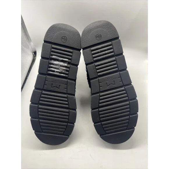 Marc Fisher Kamryn Genuine Shearling Black Leather Bootie Sz 5 1/2 DEFECT - Picture 8 of 12